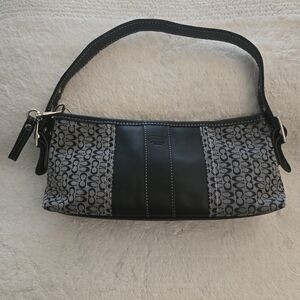 Coach Black and Gray Shoulder Bag